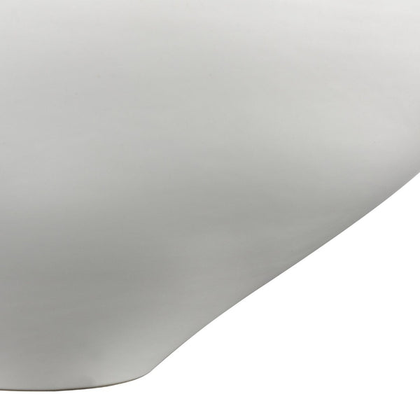 Atlas Greer Modern Earthenware Bowl - Luxurious Glazed Finish for Stylish Tabletop and Home Decor Tall White and Gold Glazed AC11350-01