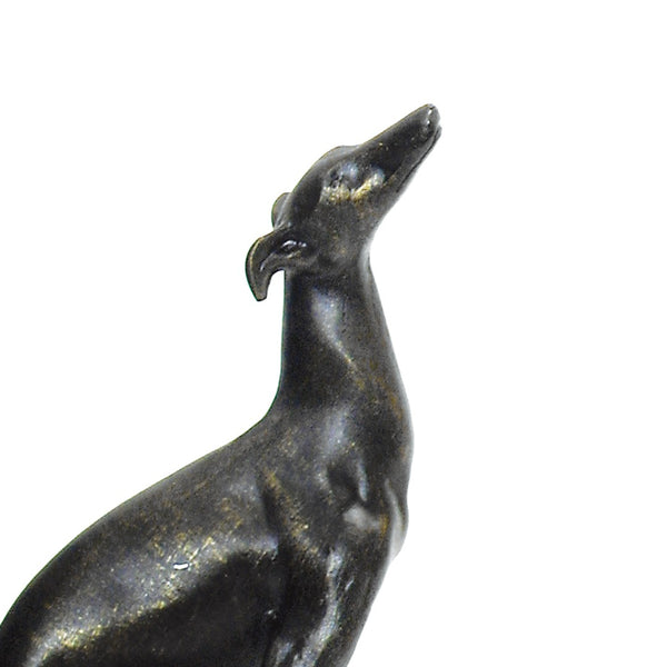 Atlas Greyhound Bookend Set of 2 - Stylish Black Sculptural Accents for Dog Lovers & Book Enthusiasts AC11353-01S