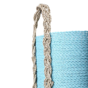Atlas Grove Baskets Set of 2 - Handcrafted Natural Seagrass Storage Bins for Coastal Home Decor AC11354-01S
