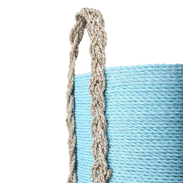 Atlas Grove Baskets Set of 2 - Handcrafted Natural Seagrass Storage Bins for Coastal Home Decor AC11354-01S