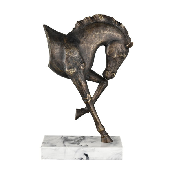 Atlas Hadley Horse Sculpture - Elegant Bronze Accented Decor for Living Spaces, Entryways & Offices AC11356-01