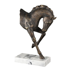Atlas Hadley Horse Sculpture - Elegant Bronze Accented Decor for Living Spaces, Entryways & Offices AC11356-01