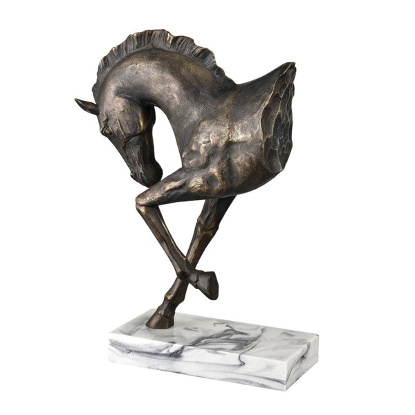 Atlas Hadley Horse Sculpture - Elegant Bronze Accented Decor for Living Spaces, Entryways & Offices AC11356-01
