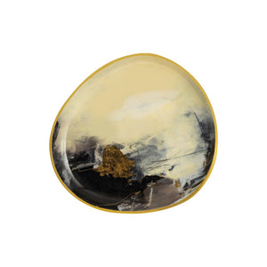 Atlas Haley Tray Set of 3 – Elegant Metal Trays in Satin Brass Finish for Stylish Tabletop Décor and Serving AC11357-01S