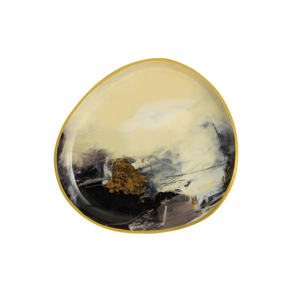 Atlas Haley Tray Set of 3 – Elegant Metal Trays in Satin Brass Finish for Stylish Tabletop Décor and Serving AC11357-01S
