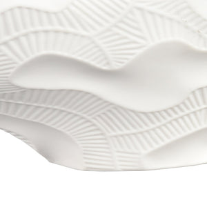 Atlas Halford Bowl - Elegant Earthenware Accent with Matte White Exterior and Glossy Interior Finish Large AC11359-01