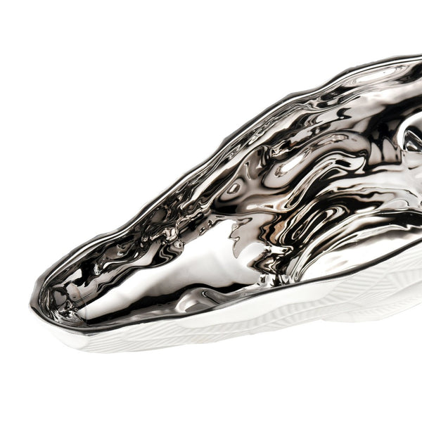 Atlas Halford Bowl - Elegant Earthenware Accent with Matte White Exterior and Glossy Interior Finish Large AC11359-01
