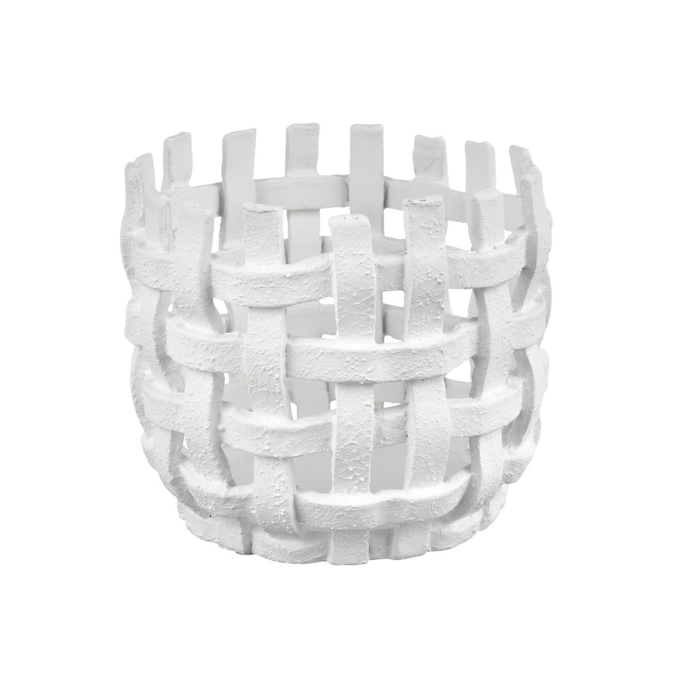 Atlas Haney Candleholder - Coastal Charm with Open Weave Design for Pillars, LED, or Decorative Accents Small AC11361-01