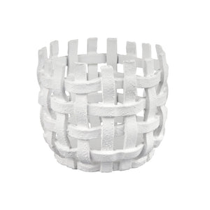 Atlas Haney Candleholder - Coastal Charm with Open Weave Design for Pillars, LED, or Decorative Accents Small AC11361-01