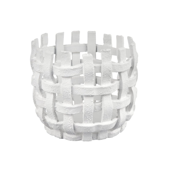 Atlas Haney Candleholder - Coastal Charm with Open Weave Design for Pillars, LED, or Decorative Accents Small AC11361-01