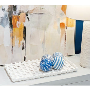 Atlas Haney Tray - Stylish Open Weave Decorative Tray for Coastal-Inspired Interiors & Tabletop Displays AC11363-01