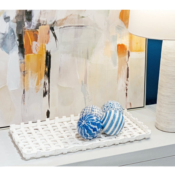 Atlas Haney Tray - Stylish Open Weave Decorative Tray for Coastal-Inspired Interiors & Tabletop Displays AC11363-01
