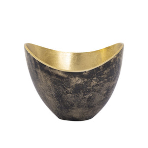 Atlas Hansen Bowls Set of 2 - Elegant Black & Brass Decorative Accents for Modern Home Décor & Organization AC11366-01S