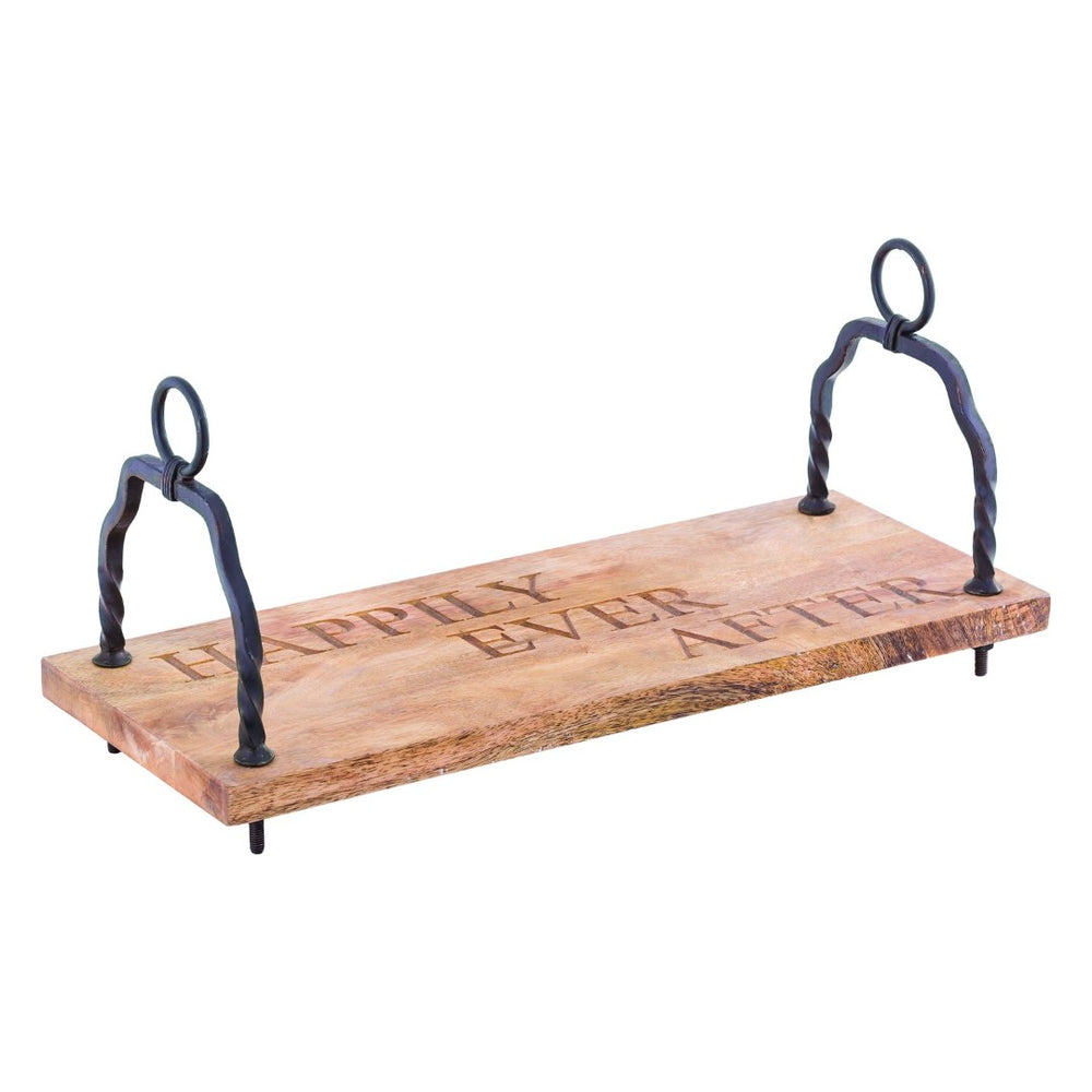 Atlas Happily Ever After Swing - Rustic Decorative Accent in Natural Mango for Cozy Weddings & Nurseries AC11367-01