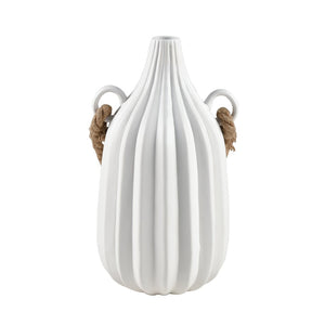 Atlas Harding Vase - Sculptural Earthenware with Textured Matte Finish for Rustic Home Decor Charm Large AC11368-02