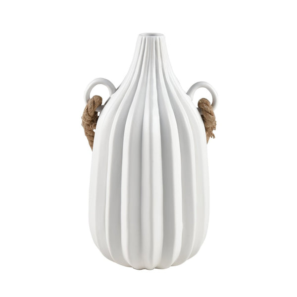 Atlas Harding Vase - Sculptural Earthenware with Textured Matte Finish for Rustic Home Decor Charm Large AC11368-02