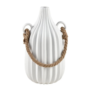 Atlas Harding Vase - Sculptural Earthenware with Textured Matte Finish for Rustic Home Decor Charm Large AC11368-02