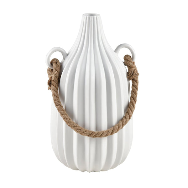 Atlas Harding Vase - Sculptural Earthenware with Textured Matte Finish for Rustic Home Decor Charm Large AC11368-02