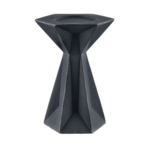 Atlas Harper Candleholder Set of 2 - Chic Black-Washed Design for Modern Tabletop & Mantel Decor AC11370-01S