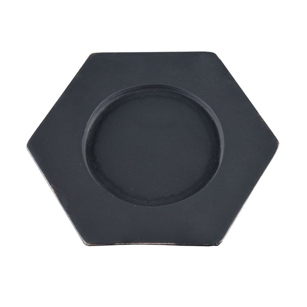 Atlas Harper Candleholder Set of 2 - Chic Black-Washed Design for Modern Tabletop & Mantel Decor AC11370-01S