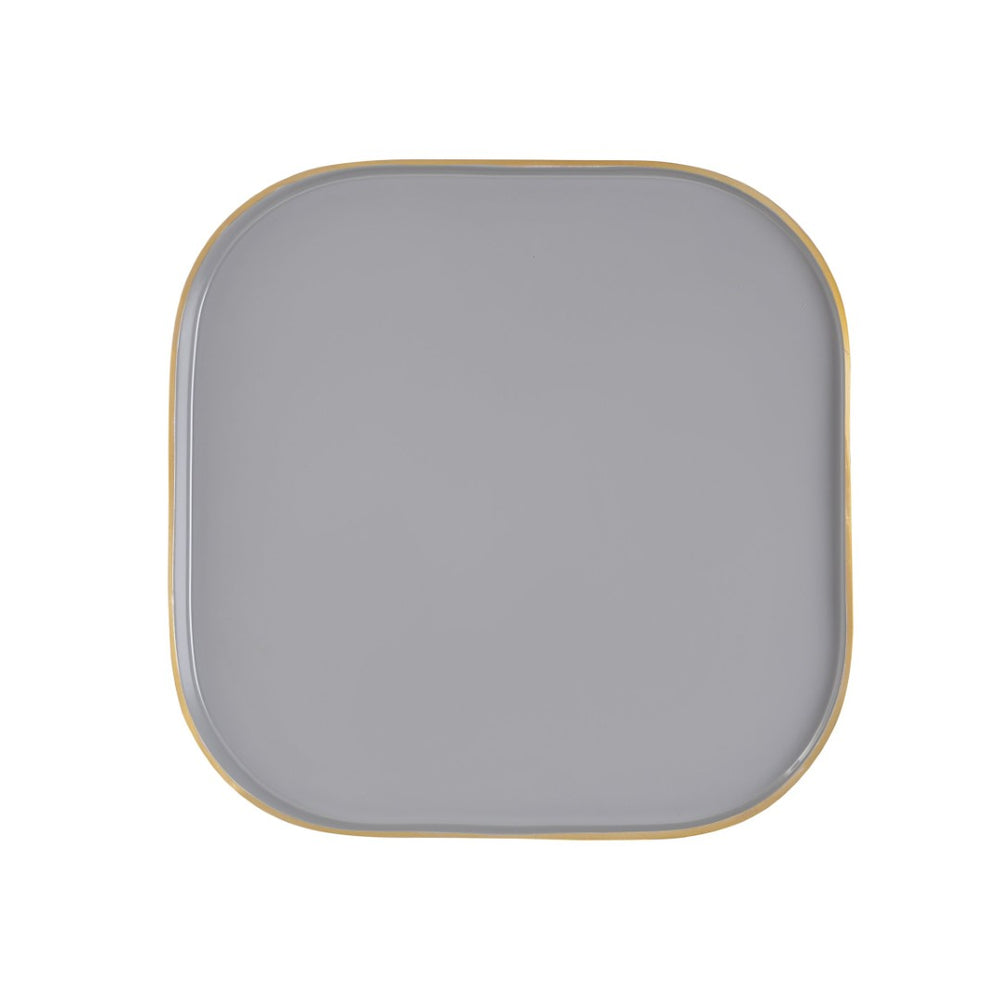 Atlas Harward Tray Set of 3 - Modern Gray Enamel Nested Trays for Stylish Serving and Home Organization AC11371-01S