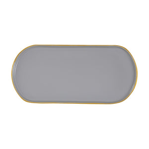 Atlas Harward Tray Set of 3 - Modern Gray Enamel Nested Trays for Stylish Serving and Home Organization AC11371-01S
