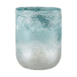 Atlas Haweswater Vase - Elegant Frosted Glass in Soft Turquoise and White for Coastal Charm and Style Small AC11372-01