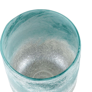Atlas Haweswater Vase - Elegant Frosted Glass in Soft Turquoise and White for Coastal Charm and Style Small AC11372-01