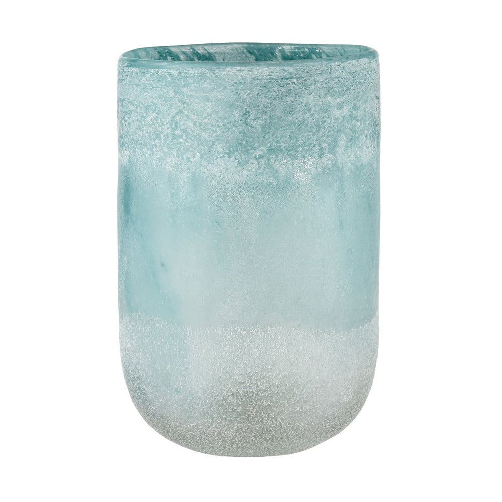 Atlas Haweswater Large Frosted Glass Vase - Coastal Accent for Modern Interiors, Perfect for Dried Stems AC11372-02