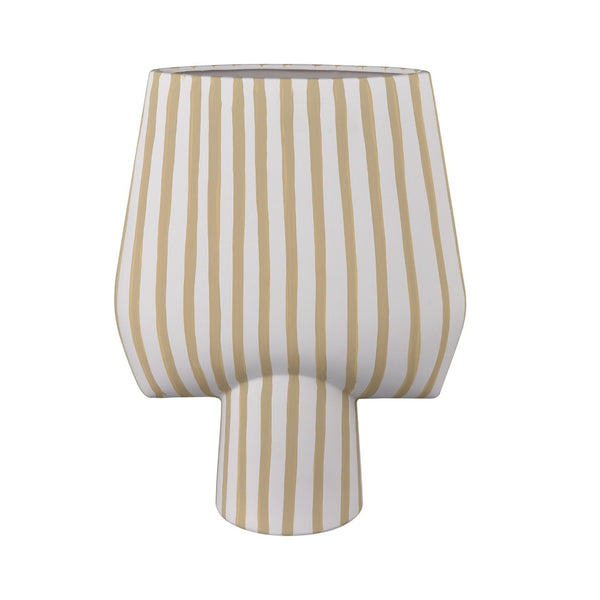 Atlas Hawking Striped Vase - Sculptural Earthenware Design for Modern Decor and Dried Floral Displays Extra Large AC11374-01