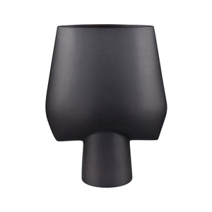 Atlas Hawking Vase - Sculptural Earthenware Accent with Matte Finish for Modern Home Decor and Style Extra Large Black AC11374-02