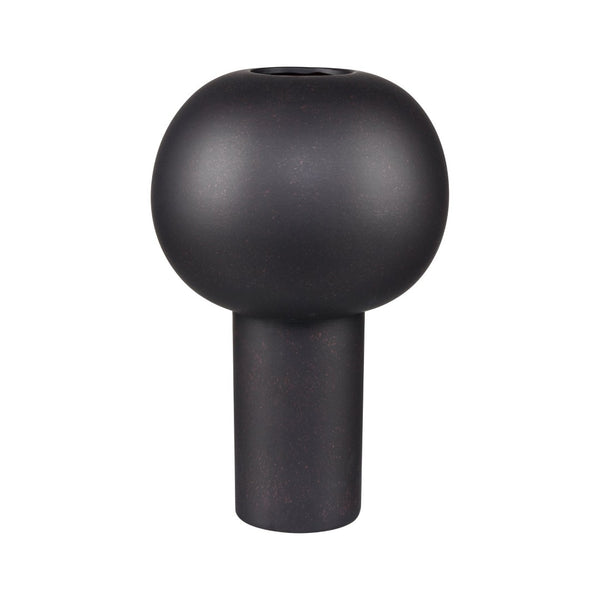 Atlas Hawking Vase - Sculptural Earthenware Accent with Matte Finish for Modern Home Decor and Style Large Black AC11375-02