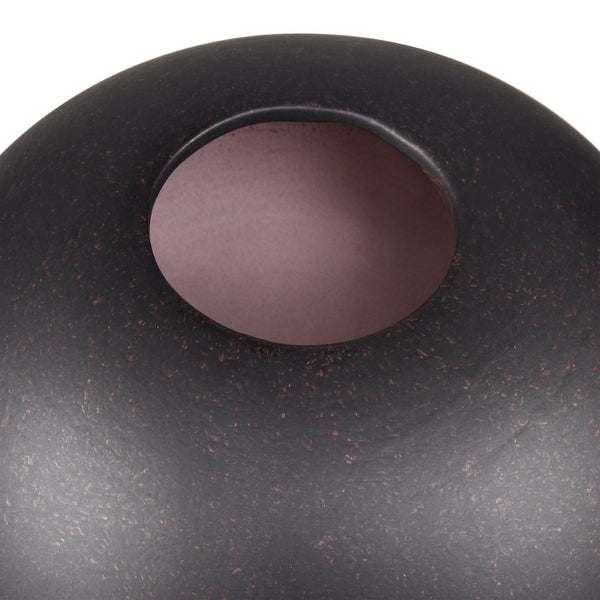 Atlas Hawking Vase - Sculptural Earthenware Accent with Matte Finish for Modern Home Decor and Style Large Black AC11375-02
