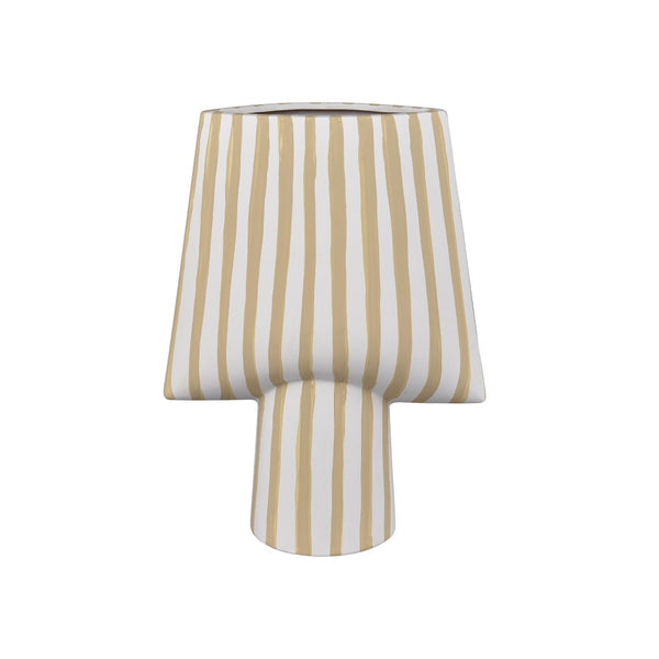 Atlas Hawking Striped Vase - Sculptural Earthenware Design for Modern Decor and Dried Floral Displays Small AC11376-01