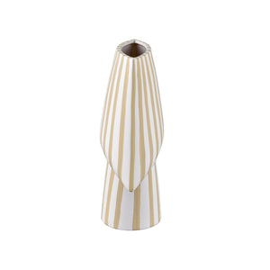 Atlas Hawking Striped Vase - Sculptural Earthenware Design for Modern Decor and Dried Floral Displays Small AC11376-01
