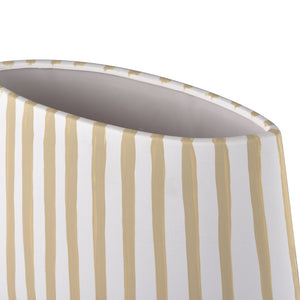 Atlas Hawking Striped Vase - Sculptural Earthenware Design for Modern Decor and Dried Floral Displays Small AC11376-01