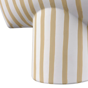 Atlas Hawking Striped Vase - Sculptural Earthenware Design for Modern Decor and Dried Floral Displays Small AC11376-01