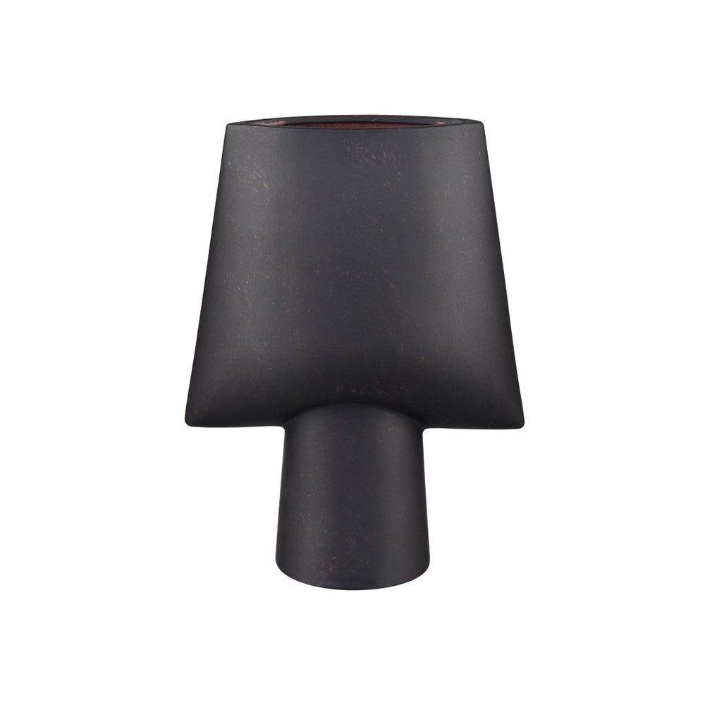 Atlas Hawking Vase - Sculptural Earthenware Accent with Matte Finish for Modern Home Decor and Style Small Black AC11376-02