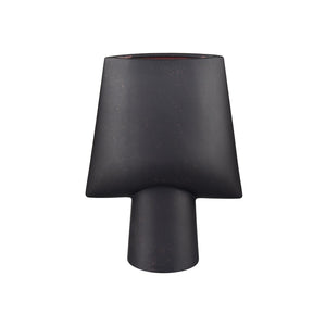 Atlas Hawking Vase - Sculptural Earthenware Accent with Matte Finish for Modern Home Decor and Style Small Black AC11376-02