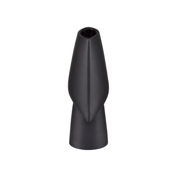 Atlas Hawking Vase - Sculptural Earthenware Accent with Matte Finish for Modern Home Decor and Style Small Black AC11376-02