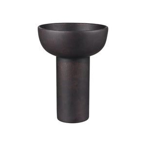 Atlas Hawking Vase - Sculptural Earthenware Accent with Matte Finish for Modern Home Decor and Style Hawking Vessel Black AC11377-01