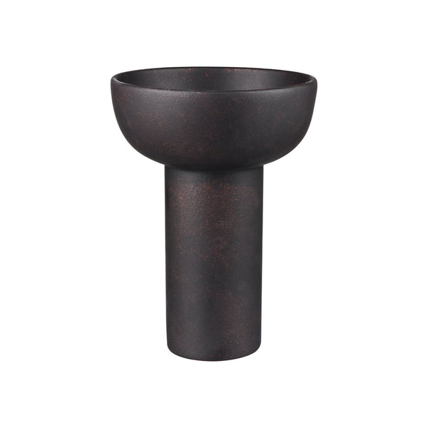 Atlas Hawking Vase - Sculptural Earthenware Accent with Matte Finish for Modern Home Decor and Style Hawking Vessel Black AC11377-01