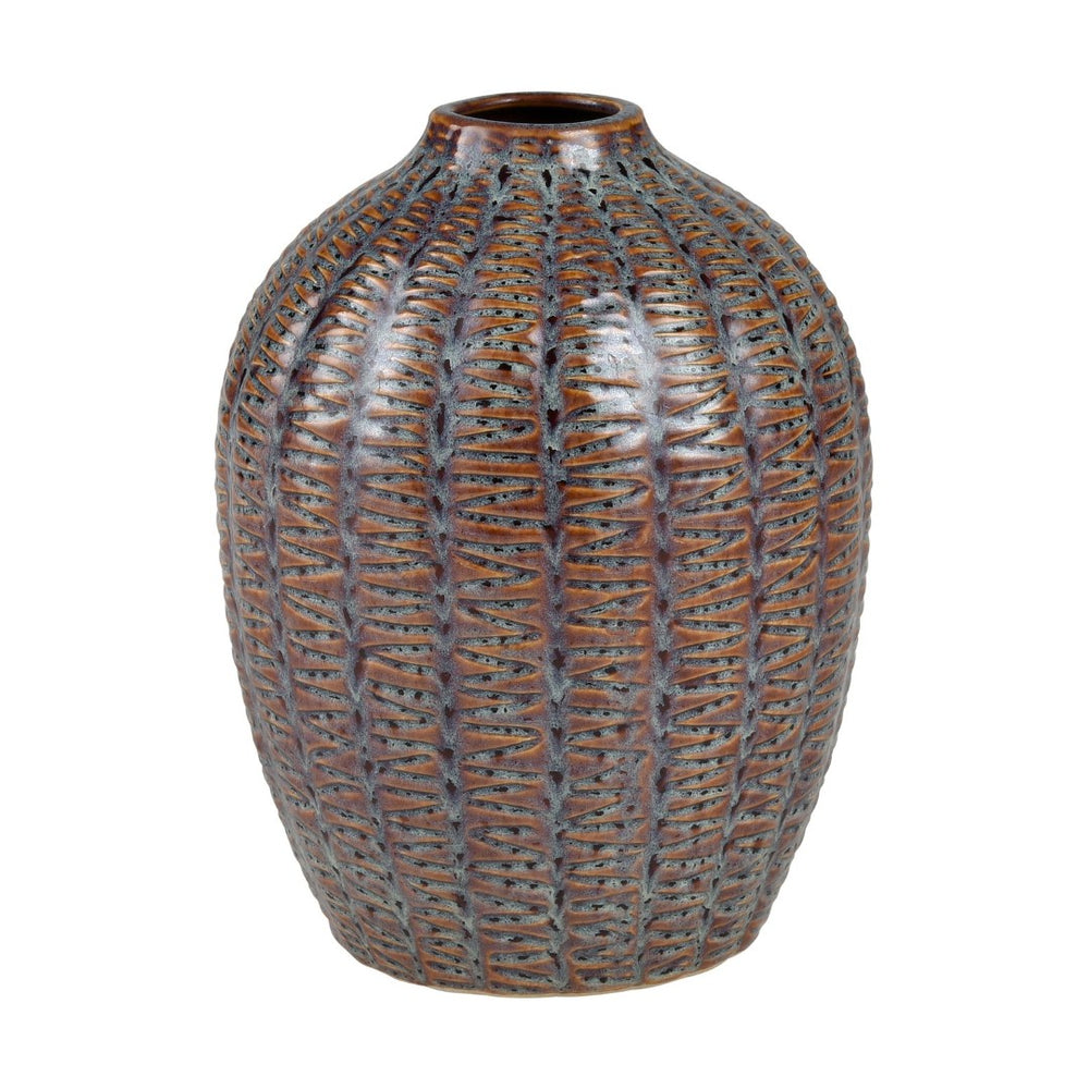 Atlas Hawley Vase – Vintage-Industrial Charm with Unique Reactive Glaze for Stylish Home Décor Accents Small AC11378-01
