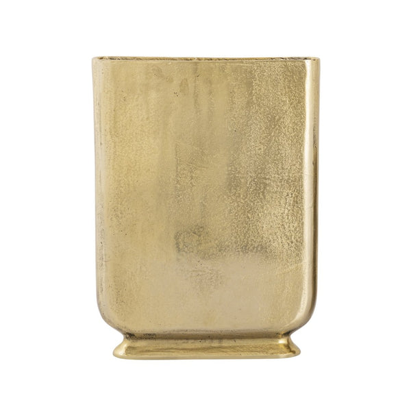 Atlas Hedrick Vase - Elegant Textured Brass Accent for Modern Décor, Perfect for Long-Stem Floral Displays Large Brass AC11379-01
