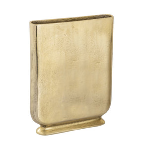 Atlas Hedrick Vase - Elegant Textured Brass Accent for Modern Décor, Perfect for Long-Stem Floral Displays Large Brass AC11379-01