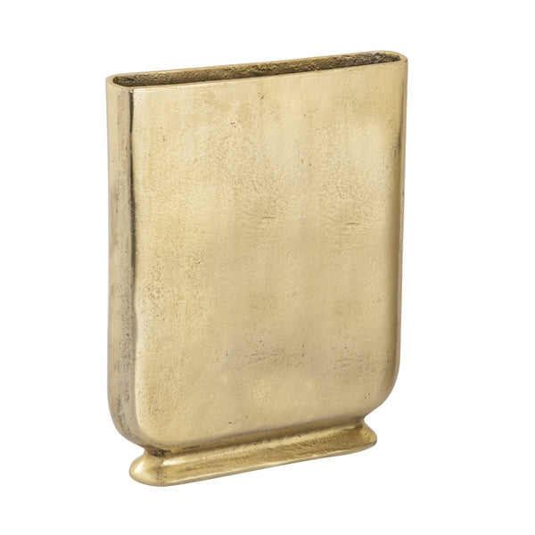 Atlas Hedrick Vase - Elegant Textured Brass Accent for Modern Décor, Perfect for Long-Stem Floral Displays Large Brass AC11379-01