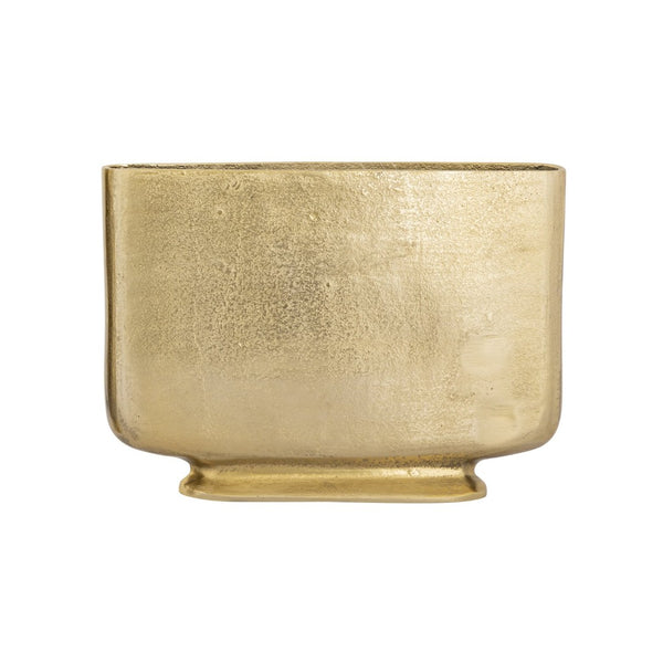 Atlas Hedrick Vase - Elegant Textured Brass Accent for Modern Décor, Perfect for Long-Stem Floral Displays Medium Brass AC11380-01