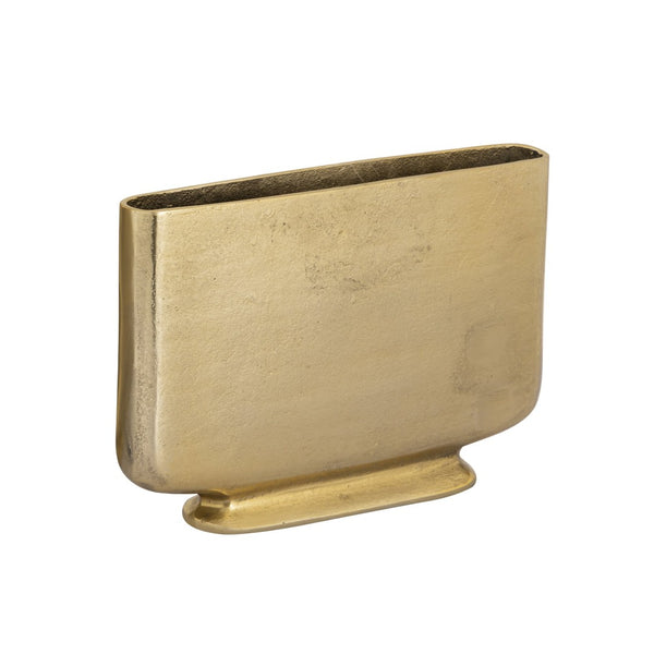 Atlas Hedrick Vase - Elegant Textured Brass Accent for Modern Décor, Perfect for Long-Stem Floral Displays Medium Brass AC11380-01