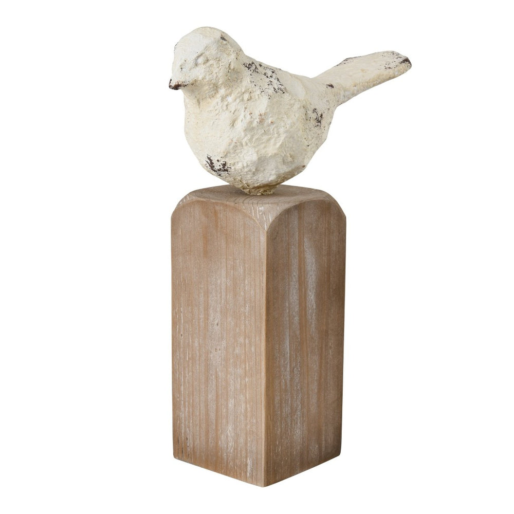 Atlas Higgins Rustic Bird Decor - Set of 3 Vintage-Inspired Aged Cream Accents for Home Styling AC11382-01S