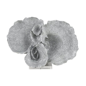 Atlas Hilty Coastal Coral-Inspired Sculpture - Elegant Silver-Grey Accent for Modern Home Décor & Displays AC11384-01